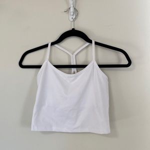 💫 Beyond Yoga Spacedye Slim White Crop Workout Top